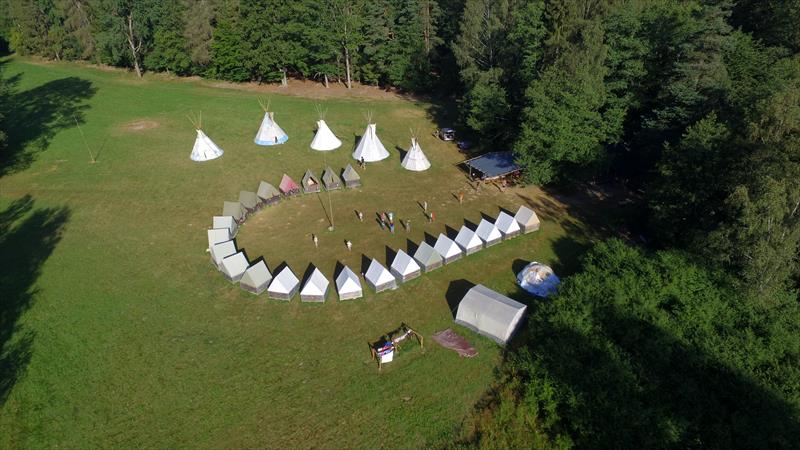 Tábořiště Včelnice - pohled z JV